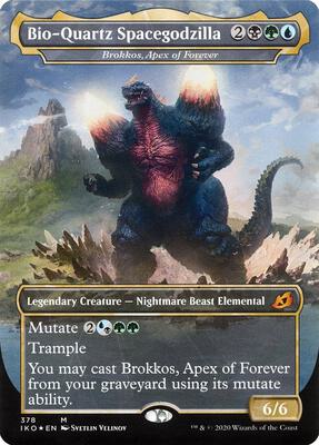 Bio-Quartz Spacegodzilla - Brokkos, Apex of Forever card from Ikoria: Lair of Behemoths
