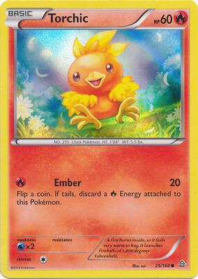 Torchic - 25/160 (Sheen Holo) card from Miscellaneous Cards & Products