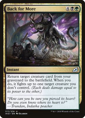 Back for More card from Ikoria: Lair of Behemoths