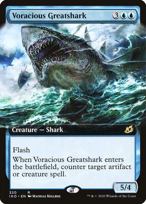Voracious Greatshark (Extended Art) card from Ikoria: Lair of Behemoths