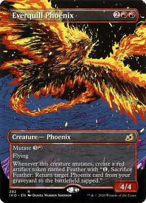 Everquill Phoenix (Showcase) card from Ikoria: Lair of Behemoths