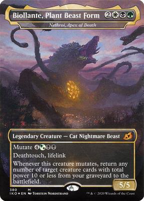 Biollante, Plant Beast Form - Nethroi, Apex of Death card from Ikoria: Lair of Behemoths