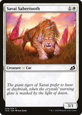 Savai Sabertooth card from Ikoria: Lair of Behemoths