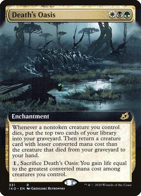 Death's Oasis (Extended Art) card from Ikoria: Lair of Behemoths