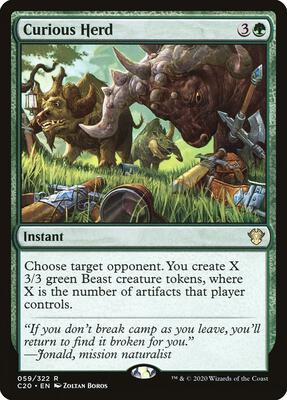 Curious Herd card from Commander 2020