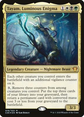 Tayam, Luminous Enigma card from Commander 2020