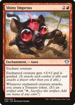Shiny Impetus card from Commander 2020