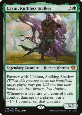 Cazur, Ruthless Stalker card from Commander 2020