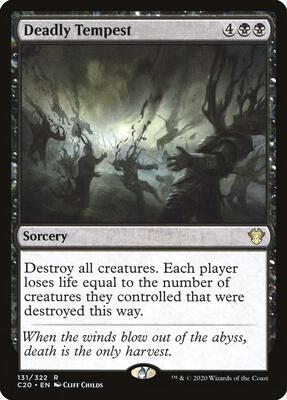 Deadly Tempest card from Commander 2020