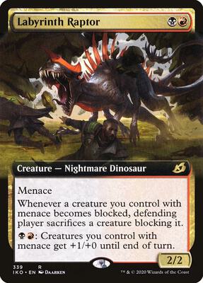 Labyrinth Raptor (Extended Art) card from Ikoria: Lair of Behemoths