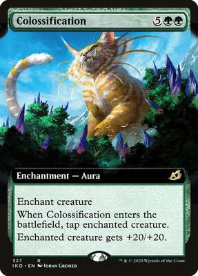 Colossification (Extended Art) card from Ikoria: Lair of Behemoths