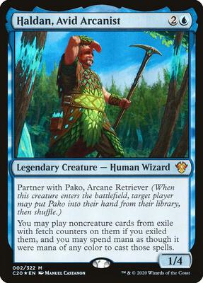 Haldan, Avid Arcanist card from Commander 2020