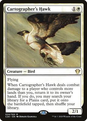 Cartographer's Hawk card from Commander 2020