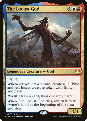 The Locust God card from Commander 2020