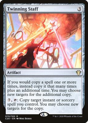 Twinning Staff card from Commander 2020