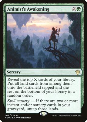 Animist's Awakening card from Commander 2020
