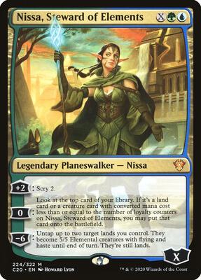 Nissa, Steward of Elements card from Commander 2020