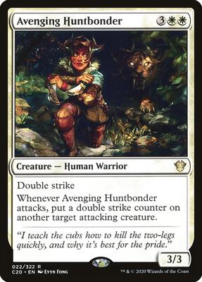 Avenging Huntbonder card from Commander 2020