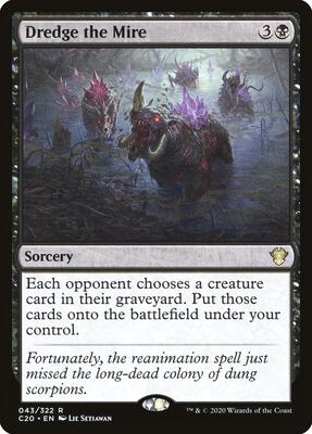 Dredge the Mire card from Commander 2020