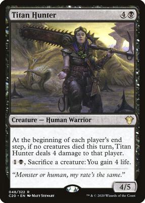 Titan Hunter card from Commander 2020