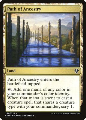 Path of Ancestry card from Commander 2020
