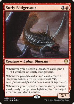 Surly Badgersaur card from Commander 2020