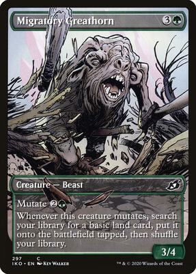 Migratory Greathorn (Showcase) card from Ikoria: Lair of Behemoths