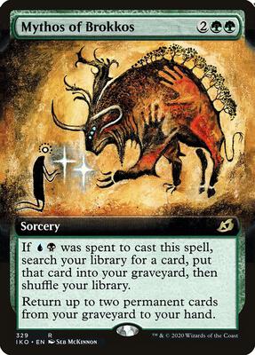 Mythos of Brokkos (Extended Art) card from Ikoria: Lair of Behemoths