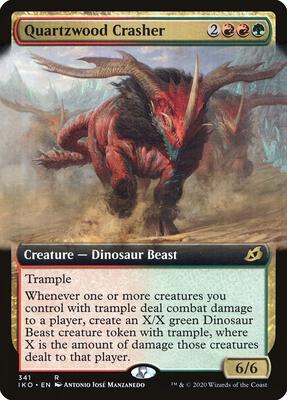 Quartzwood Crasher (Extended Art) card from Ikoria: Lair of Behemoths