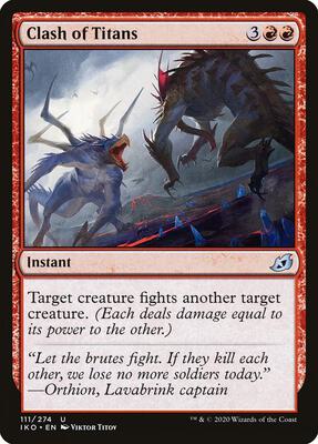 Clash of Titans card from Ikoria: Lair of Behemoths