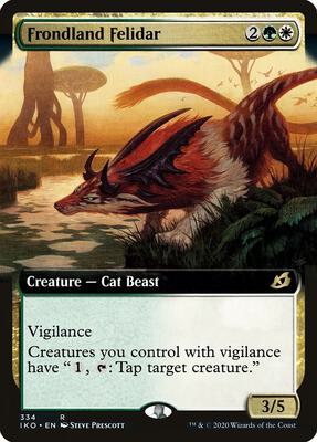 Frondland Felidar (Extended Art) card from Ikoria: Lair of Behemoths