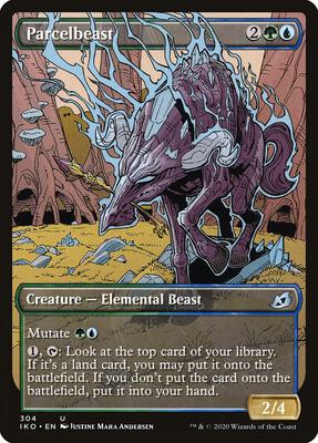 Parcelbeast (Showcase) card from Ikoria: Lair of Behemoths