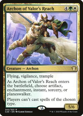 Archon of Valor's Reach card from Commander 2020