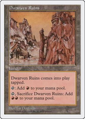 Dwarven Ruins card from Fifth Edition