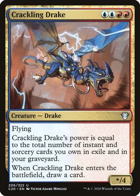 Crackling Drake card from Commander 2020