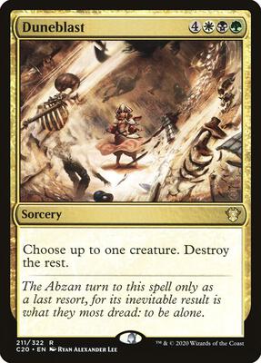 Duneblast card from Commander 2020