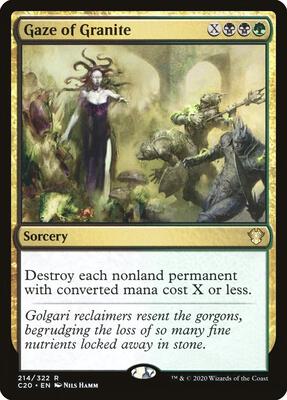 Gaze of Granite card from Commander 2020