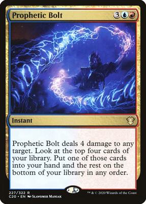 Prophetic Bolt card from Commander 2020