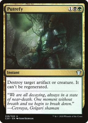Putrefy card from Commander 2020