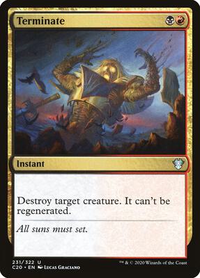 Terminate card from Commander 2020