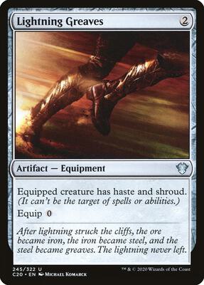 Lightning Greaves card from Commander 2020