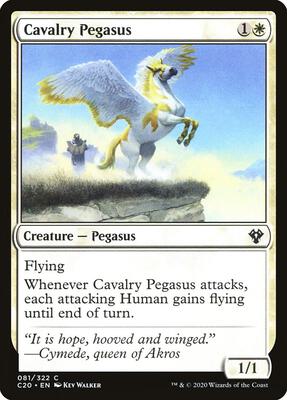 Cavalry Pegasus card from Commander 2020