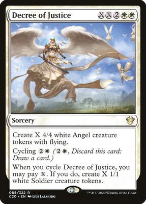 Decree of Justice card from Commander 2020