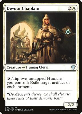 Devout Chaplain card from Commander 2020