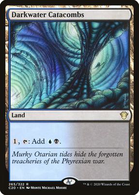 Darkwater Catacombs card from Commander 2020