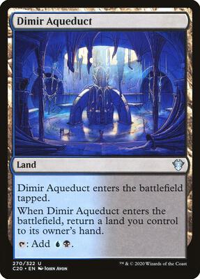 Dimir Aqueduct card from Commander 2020
