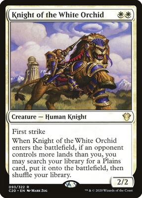 Knight of the White Orchid card from Commander 2020