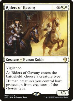 Riders of Gavony card from Commander 2020