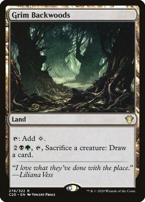 Grim Backwoods card from Commander 2020