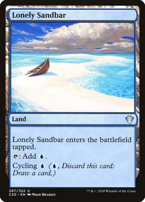 Lonely Sandbar card from Commander 2020